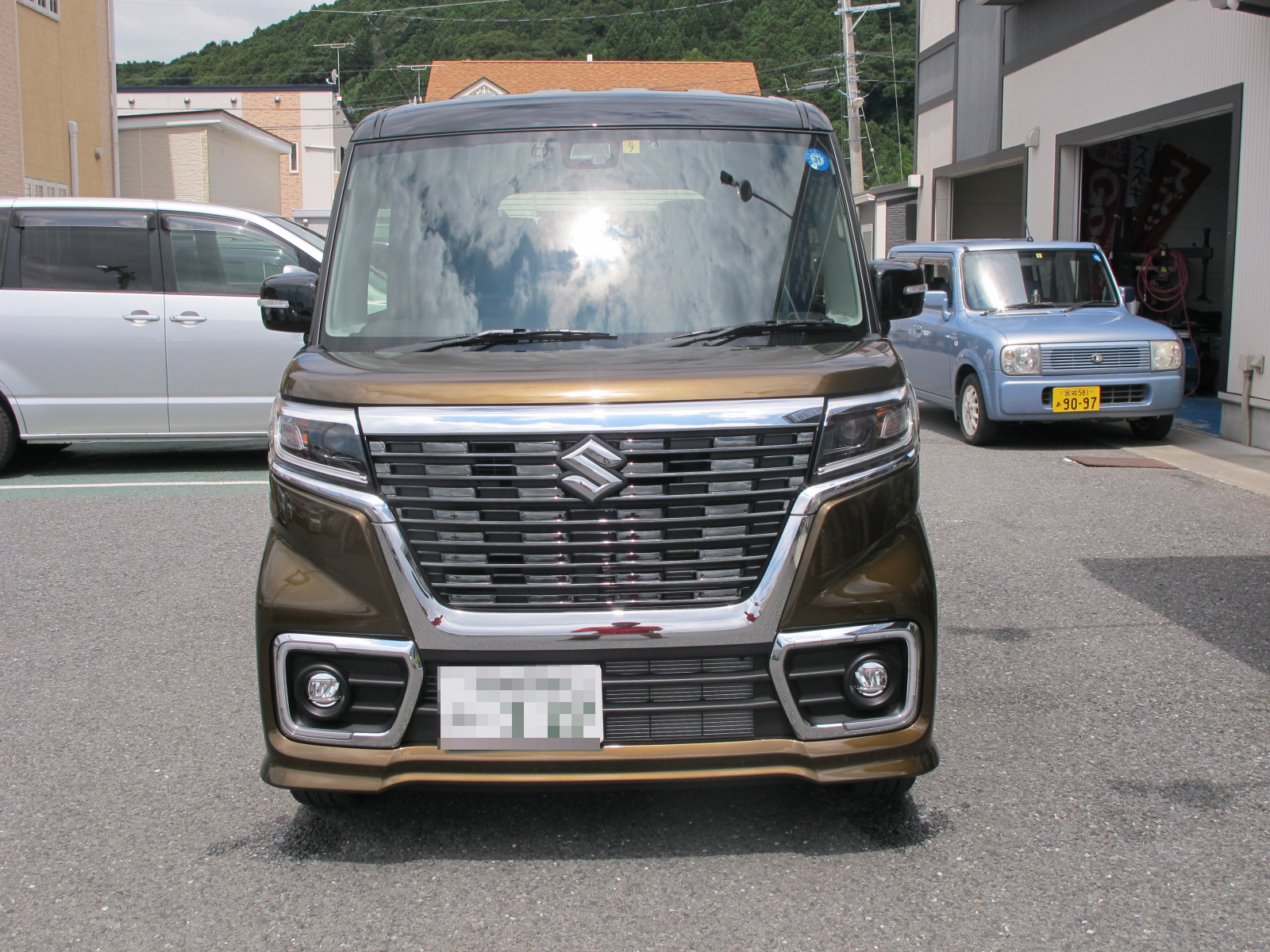 スズキ スペーシアカスタム ハイブリッドxs 大場モーター 宮城県石巻市 中古車 新車販売 買取 格安レンタカー 車検
